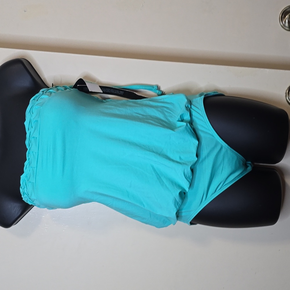 Jansen Strapless One Piece Aqua Swimsuit NWT Beach Summer Vacation Resort